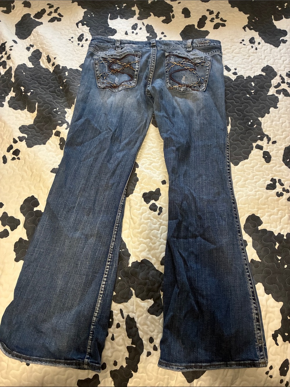 Silver Jeans Women's Wide Leg Jeans in Medium Blue Wash - Picture 3 of 3